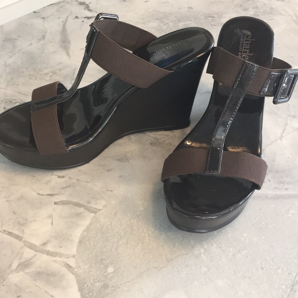 Charles by Charles David Chocolate Brown Platform Wedge